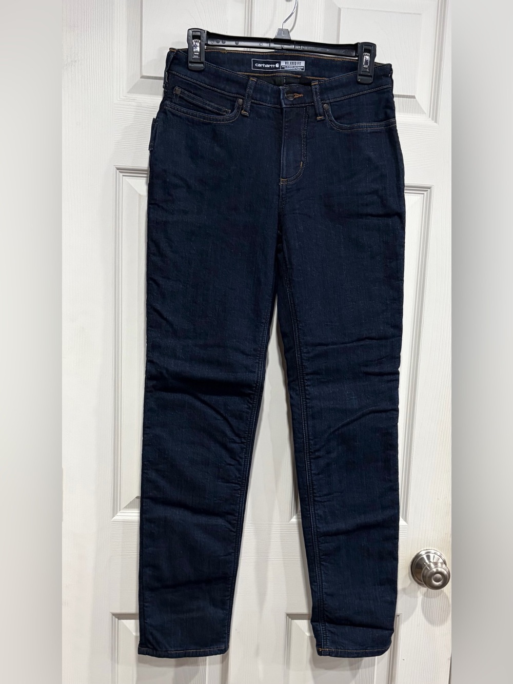 Carhartt Women's Size 2 Force Rugged Flex Relaxed Fit Jeans Fleece Lined NWT